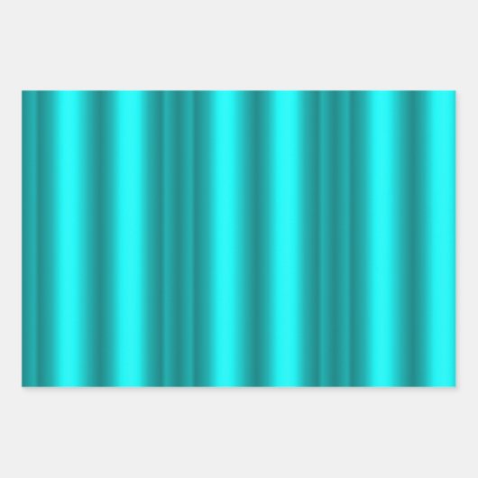 Metallic Gold en Aqua Kerstmis Inpakpapier Vel (Voorkant 2)