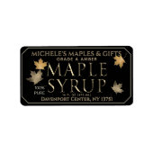 Metallic Gold en Black Maple Address Label (Voorkant)