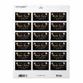 Metallic Gold en Black Maple Address Label (Full Sheet)