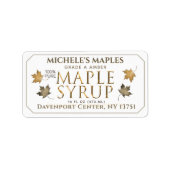 Metallic Gold en White Maple Address Label (Voorkant)