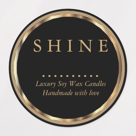 ⭐ Metallic Gold- en zwarte labels (Design 1)