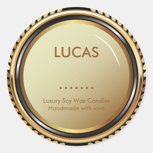 Metallic Gold- en zwarte labels (Voorkant)