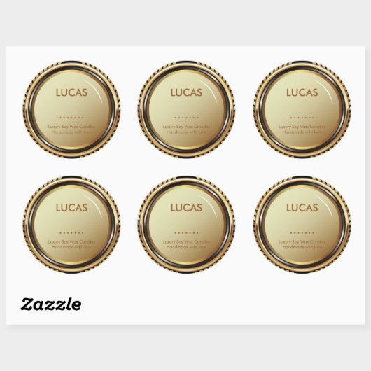 Metallic Gold- en zwarte labels (Vel)