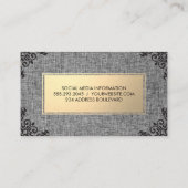 Metallic Gold / Fabric Grey /  Visitekaartje (Achterkant)