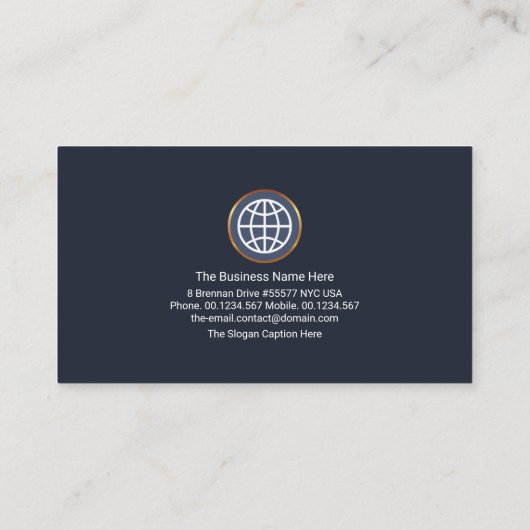 Metallic Gold Falcon Wings CEO Founder Visitekaartje (Achterkant)