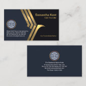 Metallic Gold Falcon Wings CEO Founder Visitekaartje (Voorkant / Achterkant)