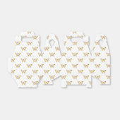 Metallic Gold Foil Butterflies op White Bedankdoosjes (Uitgevouwen)