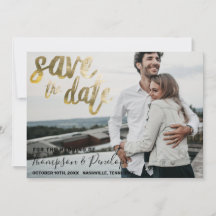 Metallic Gold Foil Elegant Wedding