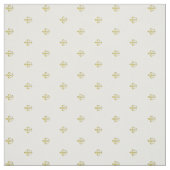 Metallic Gold French Fleur de Lis Pattern Stof (Swatch)