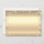 Metallic Gold Glitter 50th Wedding Anniversary Kaart (Achterkant)