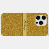 Metallic Gold Glitter Artsy Abstract Naam toevoege Case-Mate iPhone Case (Achterkant (horizontaal))