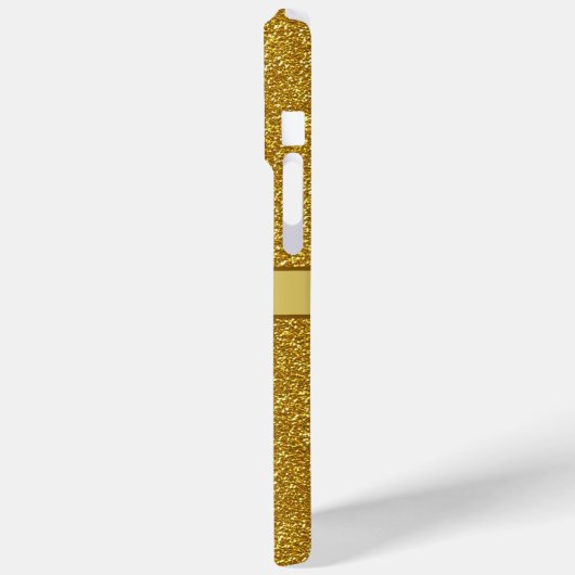 Metallic Gold Glitter Artsy Abstract Naam toevoege Case-Mate iPhone Case (Achterkant / Links)