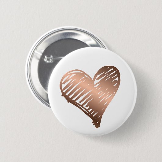 Metallic Gold Heart Button (Voorkant /achterkant)