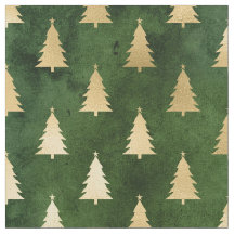 Metallic Gold kerstbomen op groen