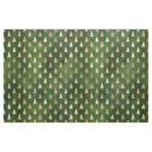Metallic Gold kerstbomen op groen Stof (Fat Quarter)