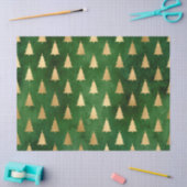 Metallic Gold kerstbomen op groene ontkoppeling Tissuepapier (Craft)