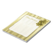 Metallic Gold-kerststrepen voor lintontwerp Notitieblok (Linkerzijde)