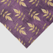Metallic Gold Leaves op de Paarse ontkoppeling Tissuepapier (Detail)