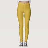 Metallic Gold Leggings with Black Side Stripe (Voorkant)