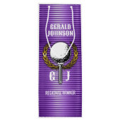 Metallic Gold Lines Golf Monogram Ontwerp Kleine G Wijn Cadeautas (Achterkant)