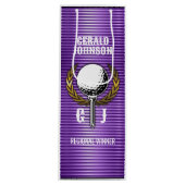 Metallic Gold Lines Golf Monogram Ontwerp Kleine G Wijn Cadeautas (Voorkant)