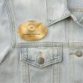 Metallic Gold Logo Hotel Functie Titel Naamplaatje (In situ)