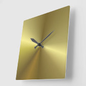 Metallic Gold look Background Moderne Sjabloon Vierkante Klok (Hoek)
