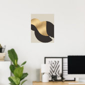 Metallic Gold look fontein Pen & Ink Art Print (Thuiskantoor)