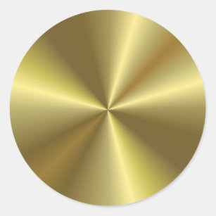 Metallic Gold look Modern Blank Sjabloon elegant Ronde Sticker