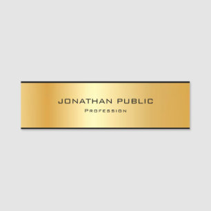 Metallic Gold look Sjabloon elegant Professional Naamplaatje