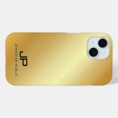 Metallic Gold Look Sjabloon Monogram gepersonalise Case-Mate iPhone Case (Achterkant (horizontaal))