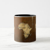 Metallic Gold Map of AFRICA Mok (Center)