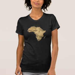 Metallic Gold Map of AFRICA Series Shirt