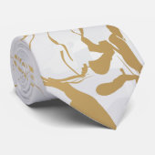 Metallic Gold Marble Stone Stropdas (Opgerold)