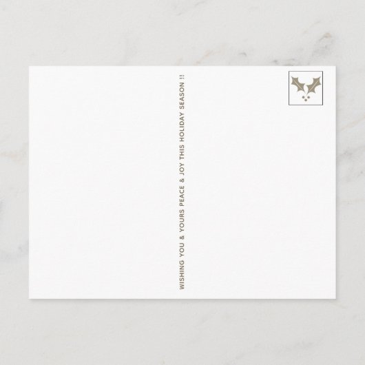 Metallic Gold Merry Fancy Lijst voor kerstmis  Briefkaart (Achterkant)