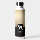 Metallic Gold Monogram Waterfles (Links)