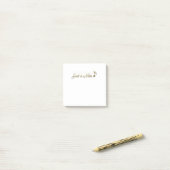 Metallic Gold Music Note gewoon een notitie post h (Op bureau)