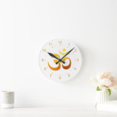 Metallic Gold Om Symbol  Ronde Klok (Huis)