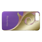 Metallic Gold paars Case-Mate iPhone Case (Achterkant (Horizontaal))