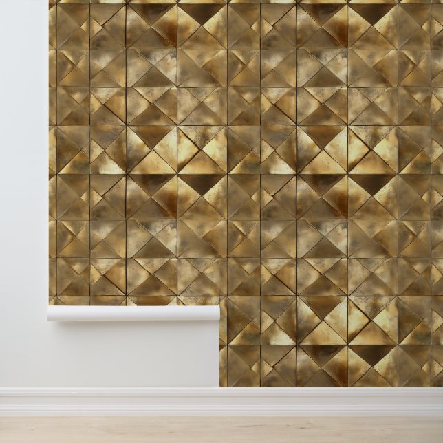 Metallic Gold Pattern Behang (Applicatie)