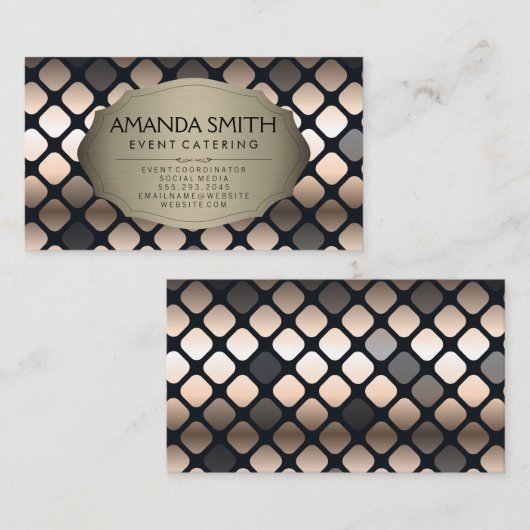 Metallic Gold Pattern | Fancy Lux Visitekaartje (Voorkant / Achterkant)