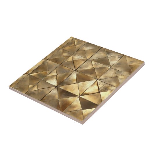 Metallic Gold Pattern Tegeltje (Zijkant)