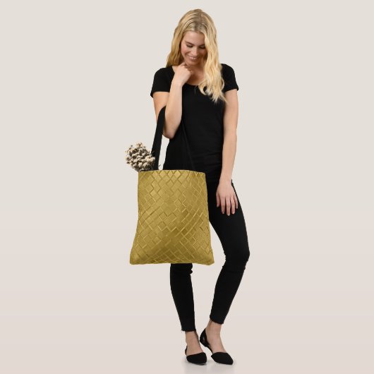 Metallic Gold Pattern Tote Bag (Op model)