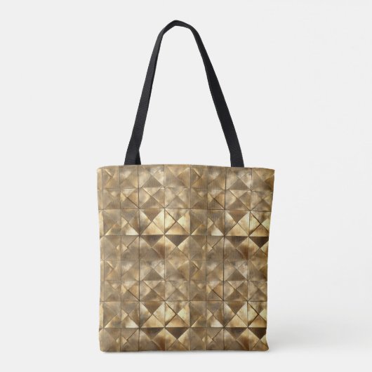 Metallic Gold Pattern Tote Bag (Achterkant)