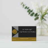 Metallic Gold Planet Earth Logo Visitekaartje (Staand voorkant)