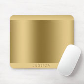Metallic Gold Print Monogramed Muismat (Met muis)