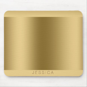 Metallic Gold Print Monogramed Muismat