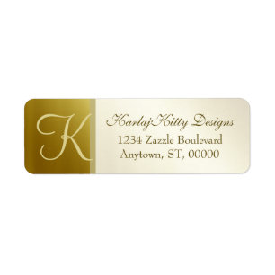 Metallic Gold Return-adreslabels Etiket