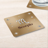 Metallic Gold Scorpio Onderzetter Set (Schuin)