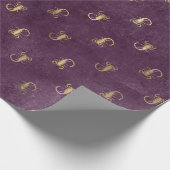 Metallic Gold Scorpions op Paars Cadeaupapier (Hoek)